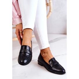 Vinceza Chaussures en cuir noires Sherilyn 1