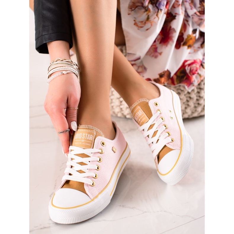 Baskets Big Star pour femme HH274455 rose 1 Baskets Big Star pour femme HH274455 rose 1