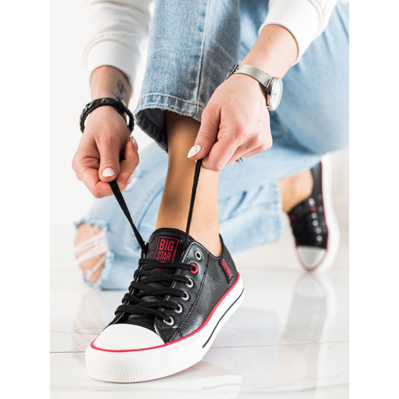 Baskets Big Star pour femmes JJ274129 le noir 1 Baskets Big Star pour femmes JJ274129 le noir 1