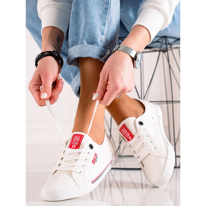Baskets Big Star pour femme HH274059 blanche 1