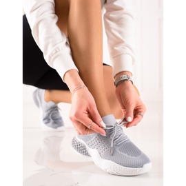 TRENDI Chaussures de sport nouées gris 1