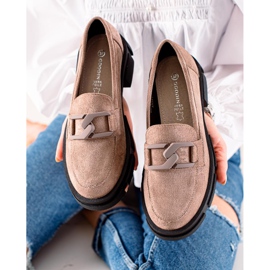 Goodin Mocassins en daim sur la plateforme brun 3