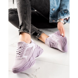 Marquiz Baskets violettes sur la plateforme 2