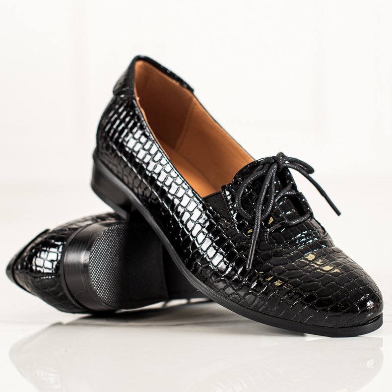 W. Potocki Élégantes chaussures à lacets Potocki le noir 1