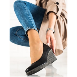 W. Potocki Escarpins classiques sur Wedge Potocki noir 1