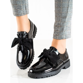 Goodin Chaussures classiques avec un nœud le noir 3