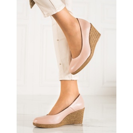 W. Potocki Escarpins classiques sur Wedge Potocki beige 2