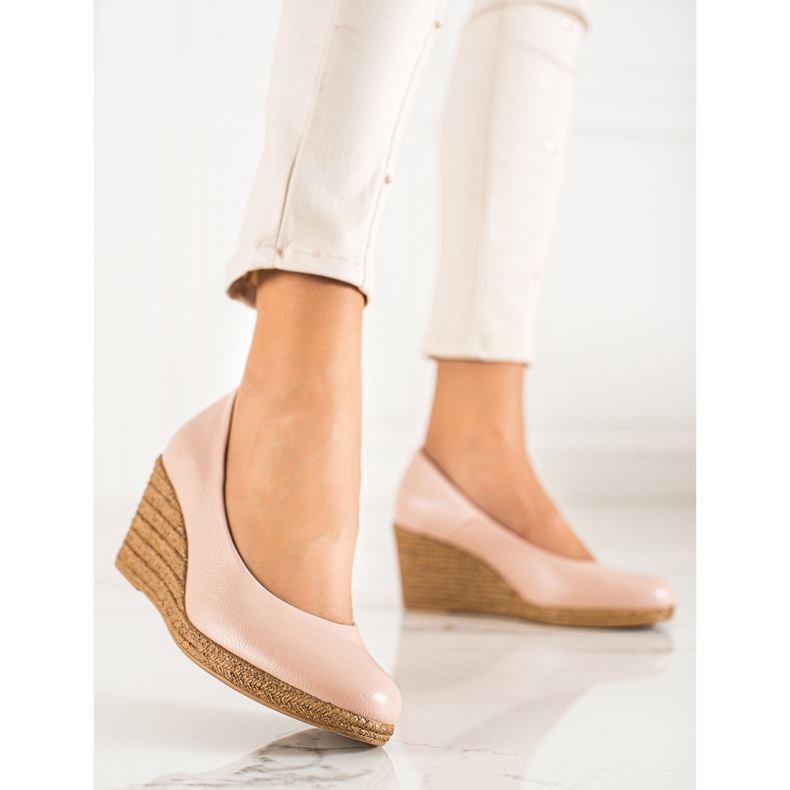 W. Potocki Escarpins classiques sur Wedge Potocki beige 1