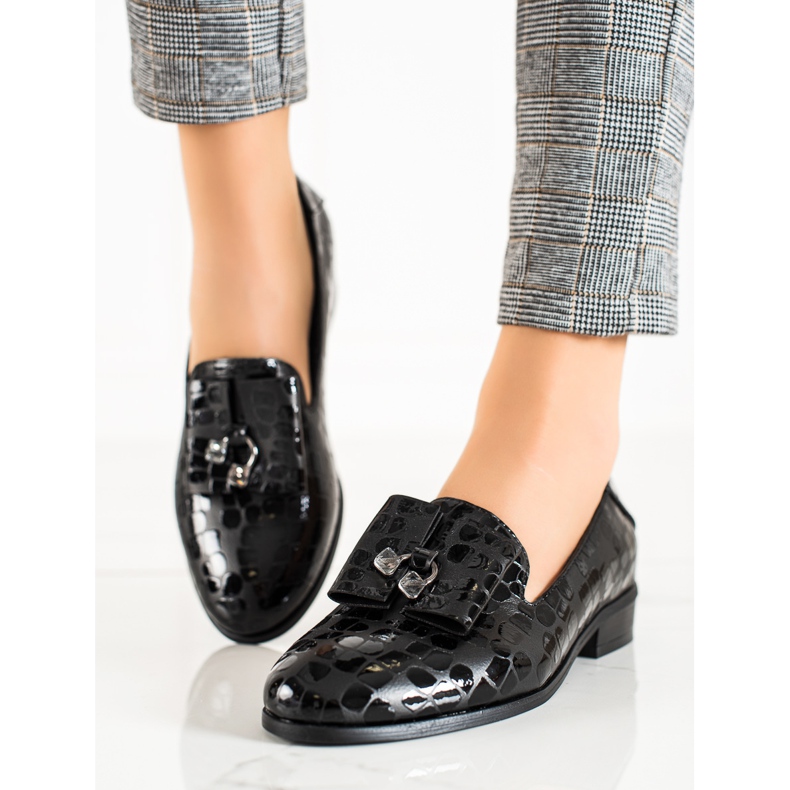 W. Potocki Chaussures avec cristaux Potocki le noir 1