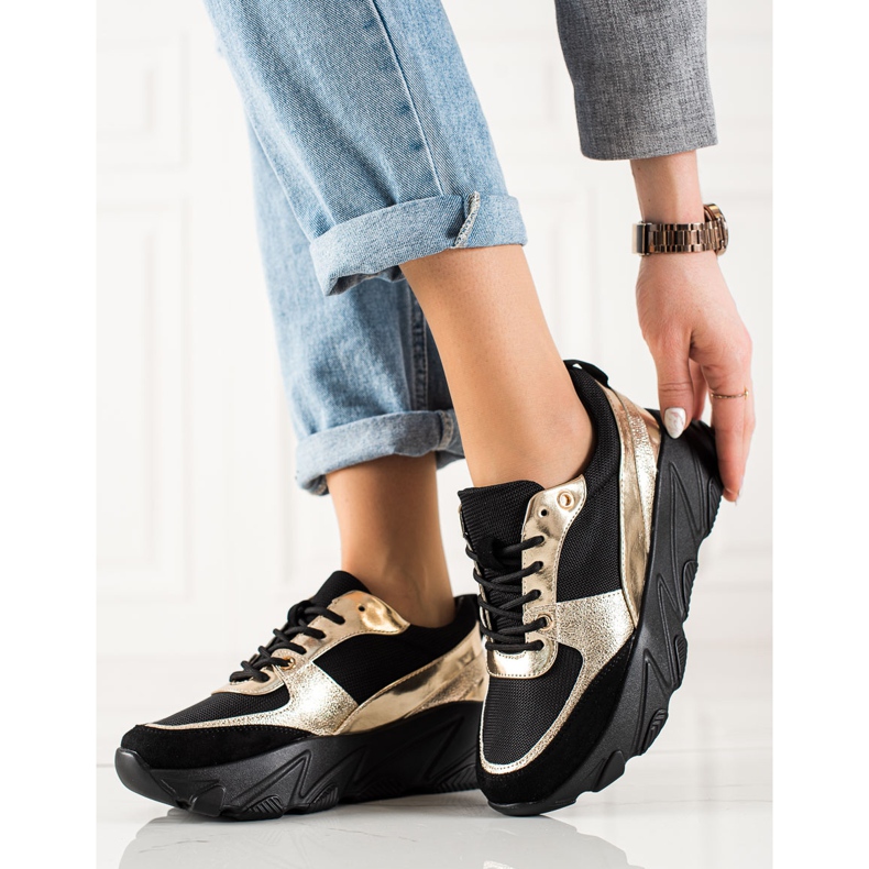 W. Potocki Baskets Potocki noires et dorées 1