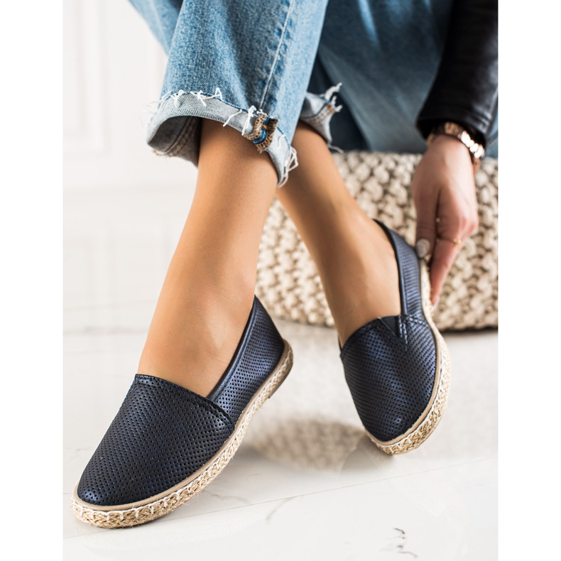 TRENDI Espdryle confortable avec cuir écologique bleu marin 2 TRENDI Espdryle confortable avec cuir écologique bleu marin 2