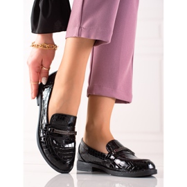 TRENDI Chaussures laquées élégantes noir 1