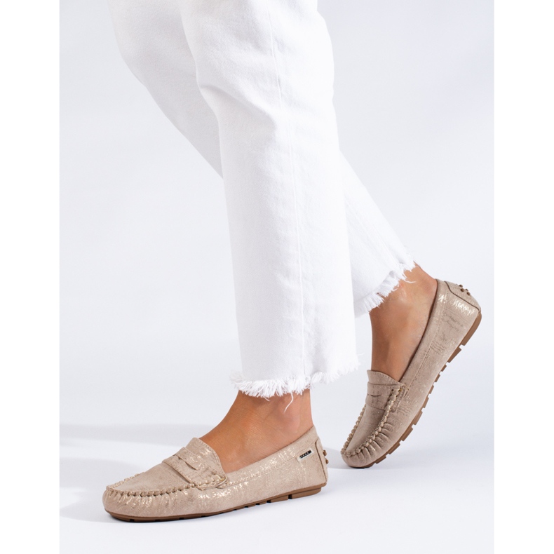 Goodin Mocassins textiles classiques beige 1