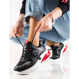 TRENDI Baskets mode noires le noir 1