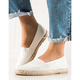 TRENDI Espadrilles Ajourées Confortables blanche 3