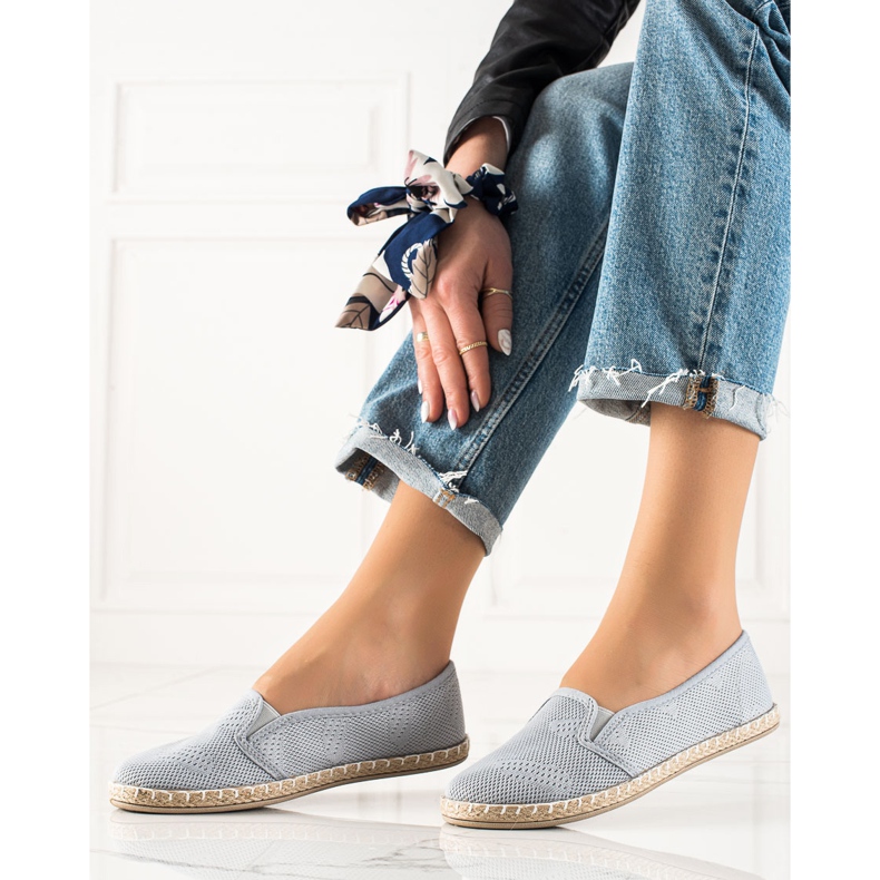 TRENDI Espadrilles Slipony décontractées gris 2