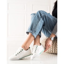 TRENDI Baskets basses classiques blanc 2