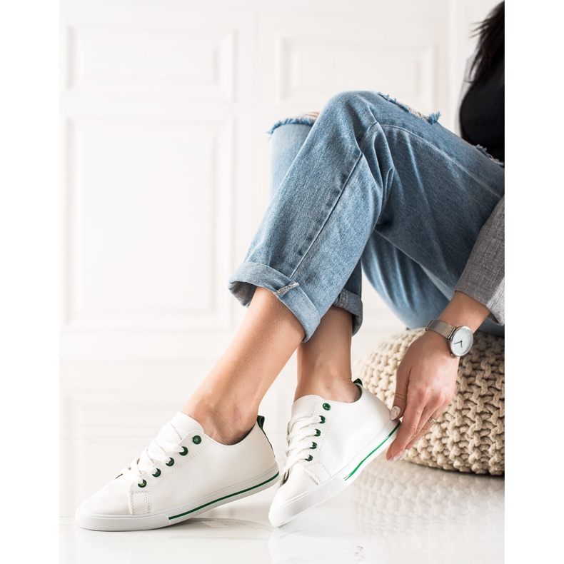 TRENDI Baskets basses classiques blanche 2