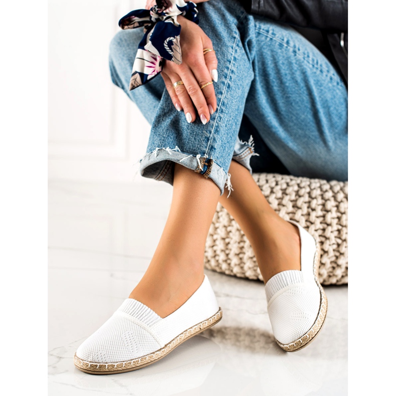 TRENDI Espadrilles blanches décontractées 2