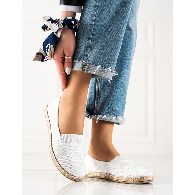 TRENDI Espadrilles blanches décontractées 1