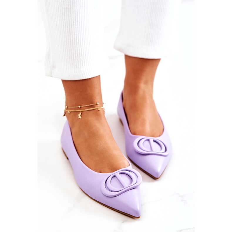 PS1 Ballerines En Cuir En Spitz Violet Rachelle 4