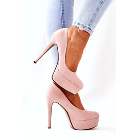 WS1 Talons hauts en daim classiques sur une plate-forme idiote beige 1