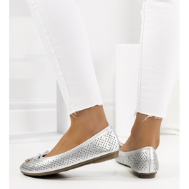 Ballerines argentées à motif Negrete ajouré 1
