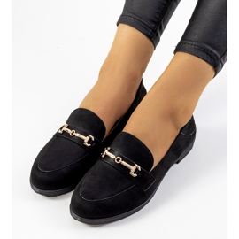 Mocassins talon plat Aniria noirs le noir 2