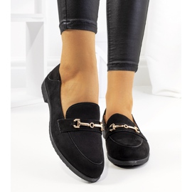 Mocassins talon plat Aniria noirs le noir 1