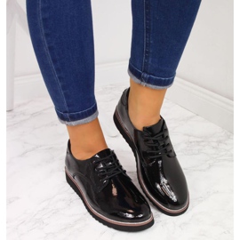 Chaussures en cuir laqué Filippo W PAW174 noir 2