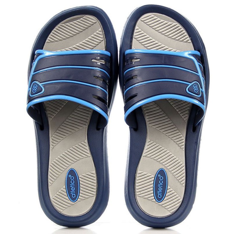 Chaussons en caoutchouc bleu marine Atletico M ATC204B 1