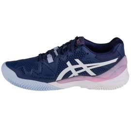 Asics Gel-Resolution 8 Argile W 1042A070-401 blanche bleu marin 1