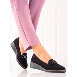 Chaussures en daim VINCEZA le noir 2