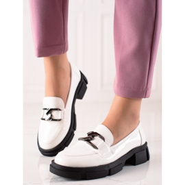 Goodin Mocassins Avec Eco Cuir Sur La Plateforme blanche 1