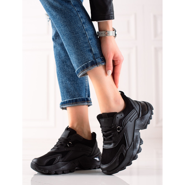 TRENDI Baskets mode noires 1