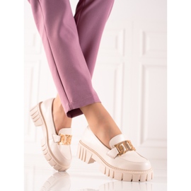 Seastar Mocassins mode crème beige multicolore 3