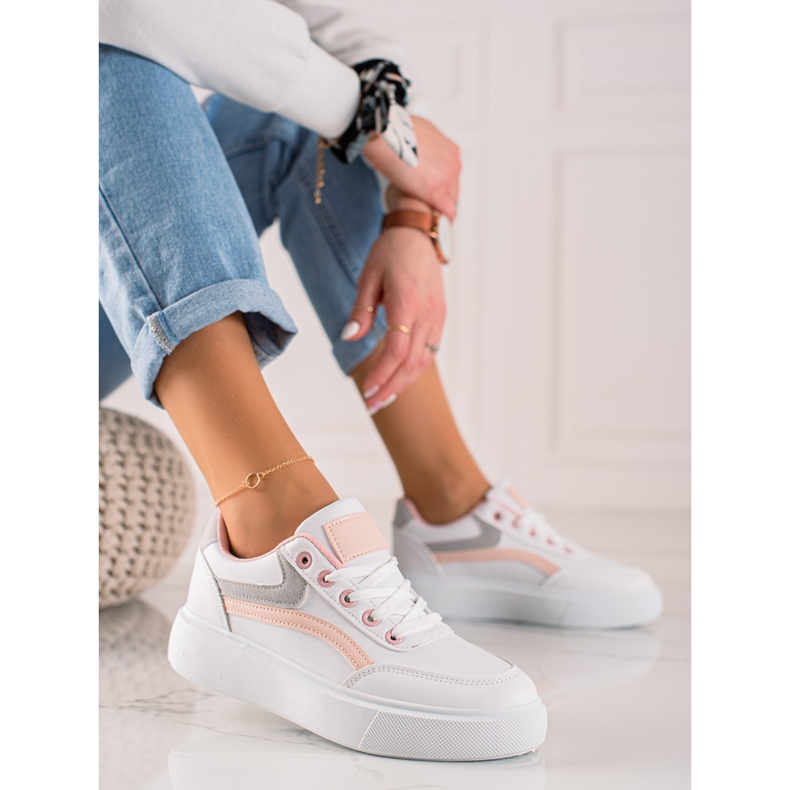 Weide Chaussures décontractées sur la plate-forme blanc 1