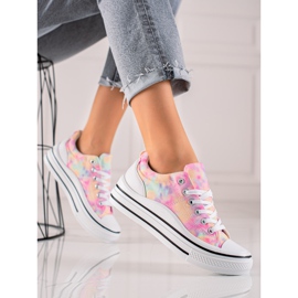 TRENDI Baskets colorées sur la plate-forme multicolore 3