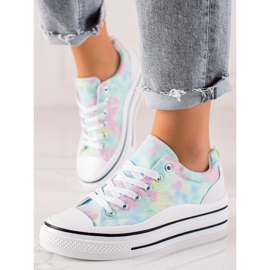 TRENDI Baskets colorées sur la plate-forme multicolore 1