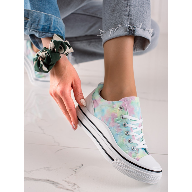 TRENDI Baskets colorées sur la plate-forme multicolore 2