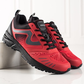 Emaks Chaussures de sport pour hommes le noir rouge 1