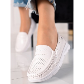 Goodin Mocassins légers sur la plate-forme blanc 1