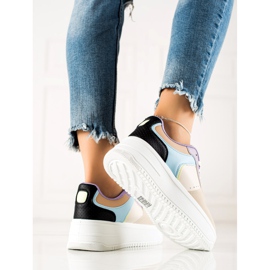 TRENDI Baskets colorées à la mode beige multicolore 3