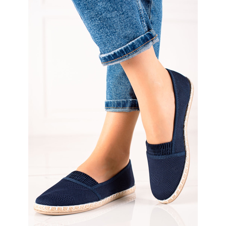 TRENDI Espadrilles décontractées bleu marine 1