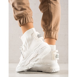 TRENDI Baskets de mode avec une chaussette blanche 1
