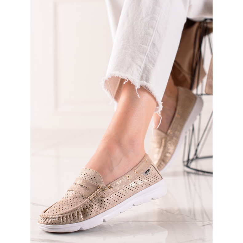 Goodin Mocassins légers sur la plate-forme beige 2