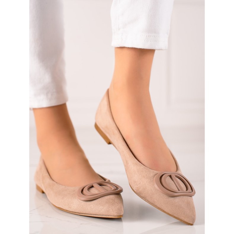 Seastar Ballerines en daim avec ornement beige 1