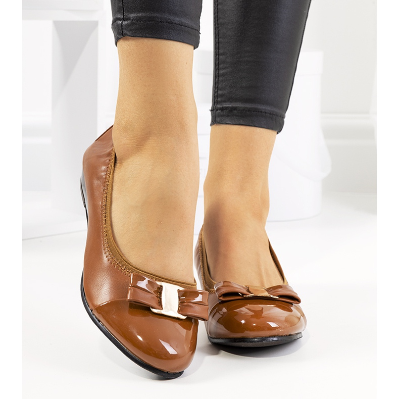 Ballerines marron à semelle compensée Rees brun 1