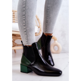 PA2 Bottes en cuir sur un poteau Kailey noir et vert le noir 3