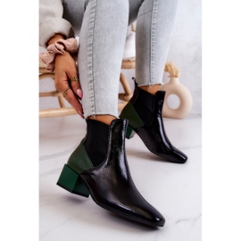 PA2 Bottes en cuir sur un poteau Kailey noir et vert le noir 4